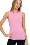 Seam Patch Ribbed Tank Top