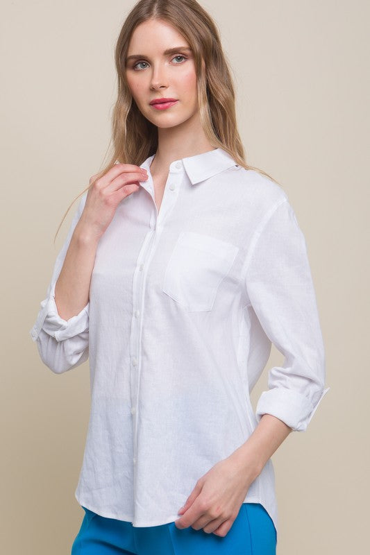 Linen Classic Button Shirt