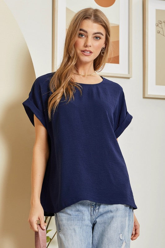 Plus Easy Solid Casual Top