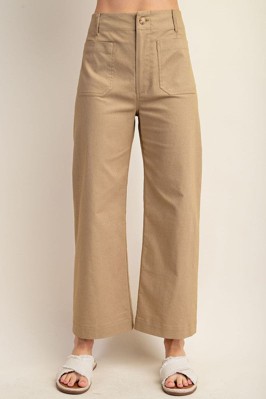 Flat Front Pocket Pants