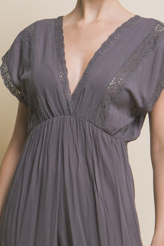 Lace Trim Jumpsuit