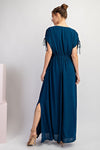 Ruched SS Maxi Dress