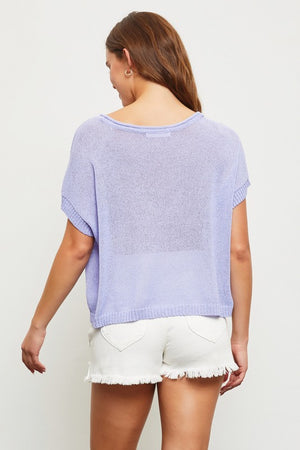 SS Open Neck Sweater Top