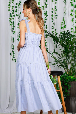 Tier Stripe Maxi Dress