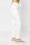 HW White Cuffed Jogger Jeans