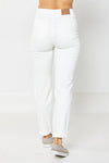 HW White Cuffed Jogger Jeans