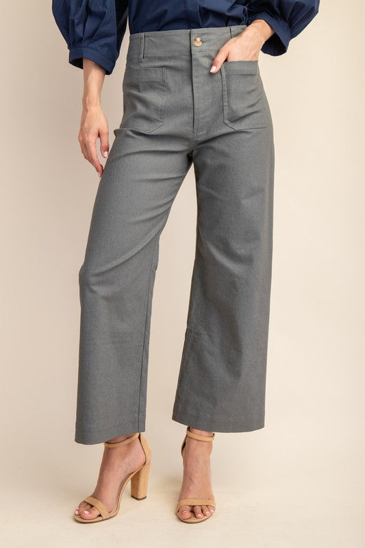 Flat Front Pocket Pants