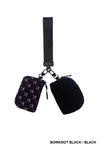 Dual Pouch Wristlet Wallet Keychain