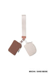 Dual Pouch Wristlet Wallet Keychain