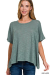 Oversized Slub Pocket Hacci Top