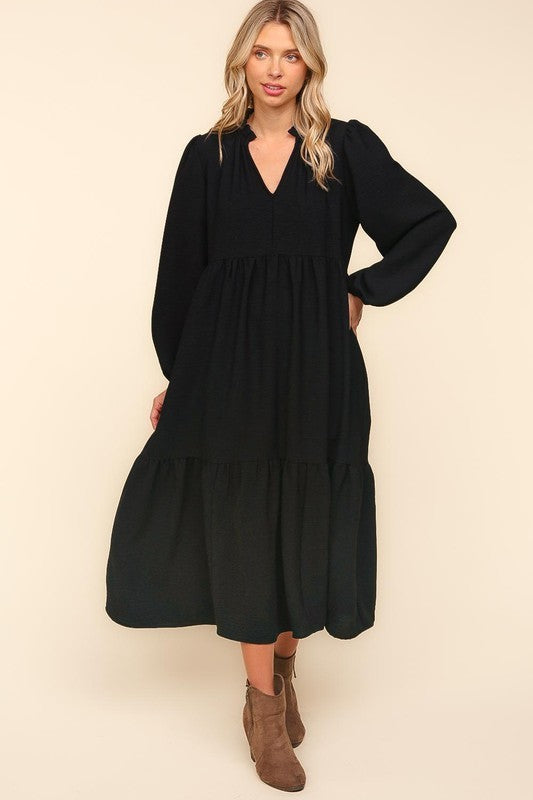 black babydoll maxi dress Melisandre Baby Doll Maxi Dress - Black