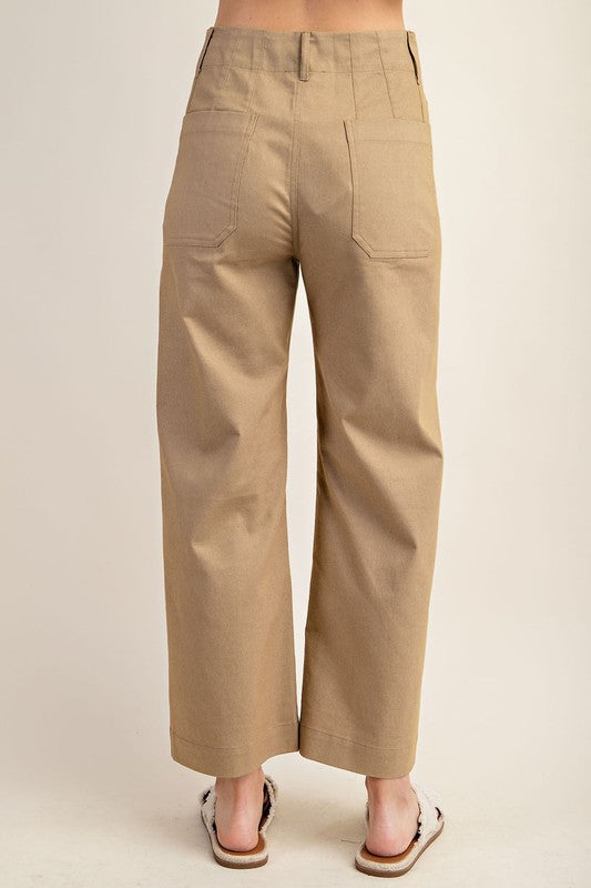 Flat Front Pocket Pants