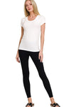 Ribbed Round Neck SS Basic Top