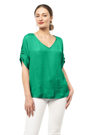 Sleeve Band Detail VNeck Top