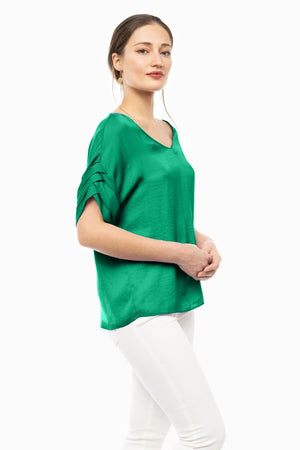 Sleeve Band Detail VNeck Top