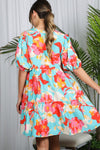 Ruffle Hem Floral Babydoll Dress