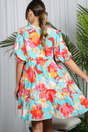 Ruffle Hem Floral Babydoll Dress