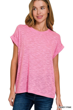 Hacci Roll Sleeve Top