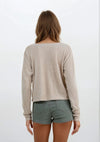 Hairy Soft Snap Front Sweater Top