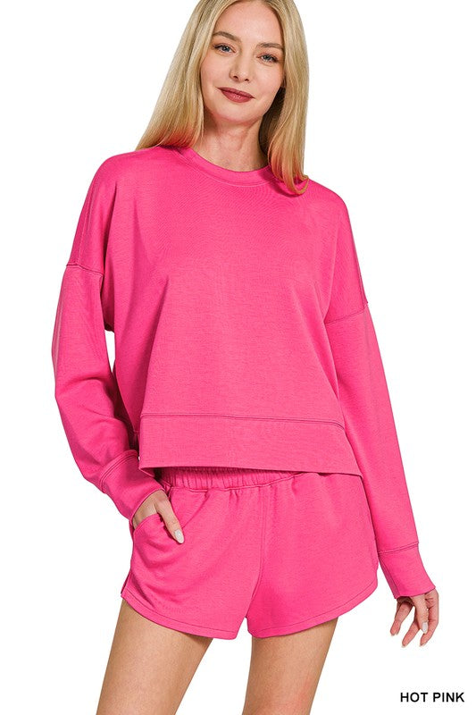 Scuba Sweatshirt & Shorts 2-Piece Set