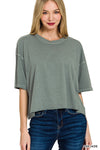 Enzyme Washed Boxy Top