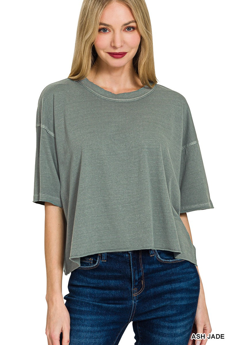 Enzyme Washed Boxy Top
