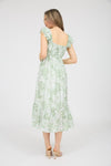 Ruffle Strap Pleat Bust Dress