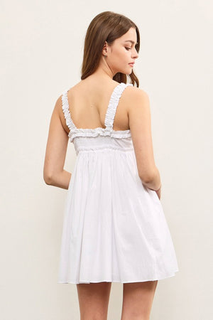 Shirring Strap Mini Dress