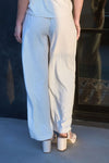 Drawstring Flap Pocket Linen Pants
