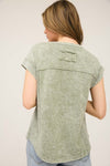 Exposed Seam SS Henley Top