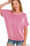 Cord Ribbed Banded Top