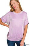 Cord Ribbed Banded Top