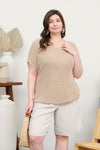 Plus Crochet Knit Sweater Top