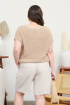 Plus Crochet Knit Sweater Top
