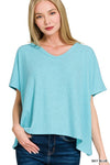 Ribbed Soft V SS Top