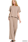Cotton Slub 2-Piece Pants Set