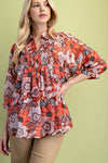 Smocked Yoke Floral Top