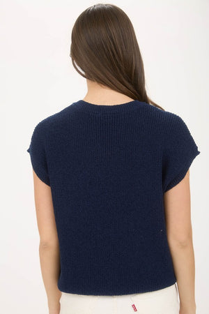 Exposed Seam SS Henley Top