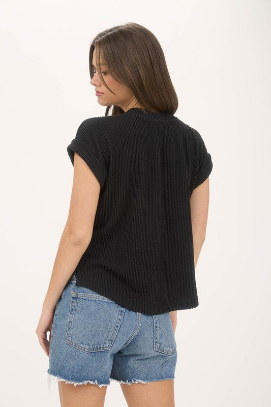 SS Corded Knit Georgia Top