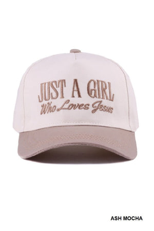 Just A Girl Who Loves Jesus Two-Tone Canvas Cap