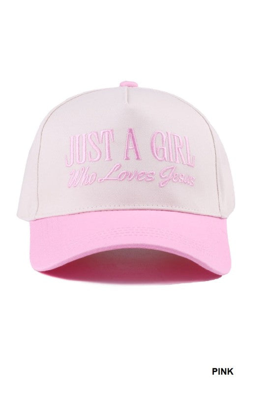 Just A Girl Who Loves Jesus Two-Tone Canvas Cap