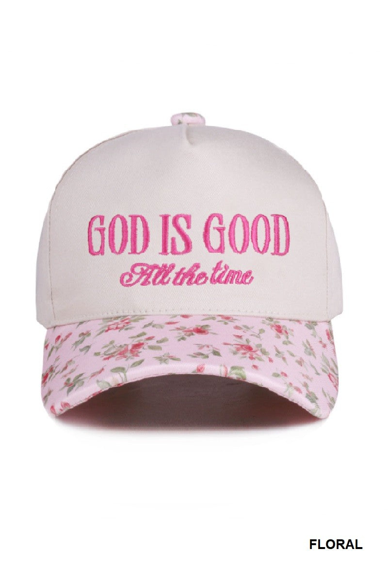 God Is Good All The Time Two-Tone Canvas Cap