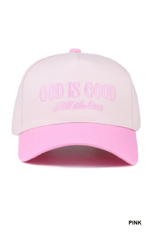 God Is Good All The Time Two-Tone Canvas Cap