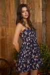 Floral Sleeveless Tiered Mini Dress