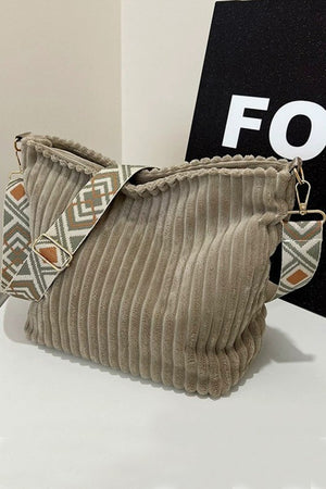 Corded Sling Tote Purse w/Guitar Strap