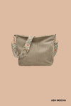 Corded Sling Tote Purse w/Guitar Strap
