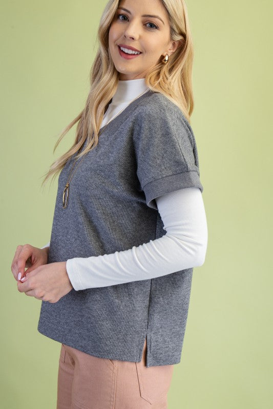 SS V-Neck Shirt Top