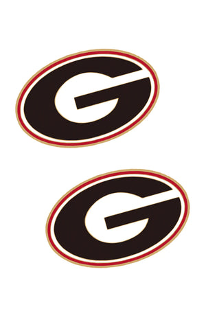 Georgia Bulldogs Enamel Stud Earrings