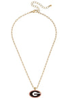 Georgia Bulldogs Enamel Pendant Necklace