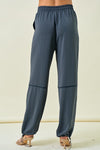 Washed Satin Stretch Jogger Pants